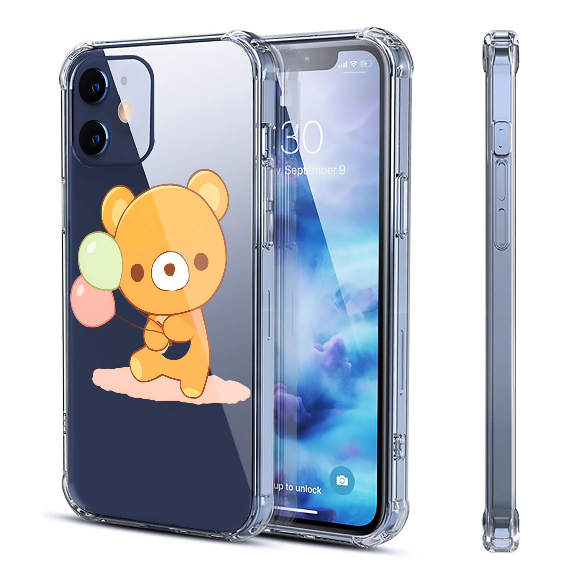 （画像用） リラックマ リラックマ キイロイトリ Rilakkuma Korilakkuma Kiiroitori 【iPhone 12シリーズ対応】透明スマホケース（クリアソフトケース）
